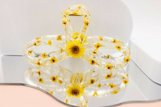 Pressed Flower Hair Claw