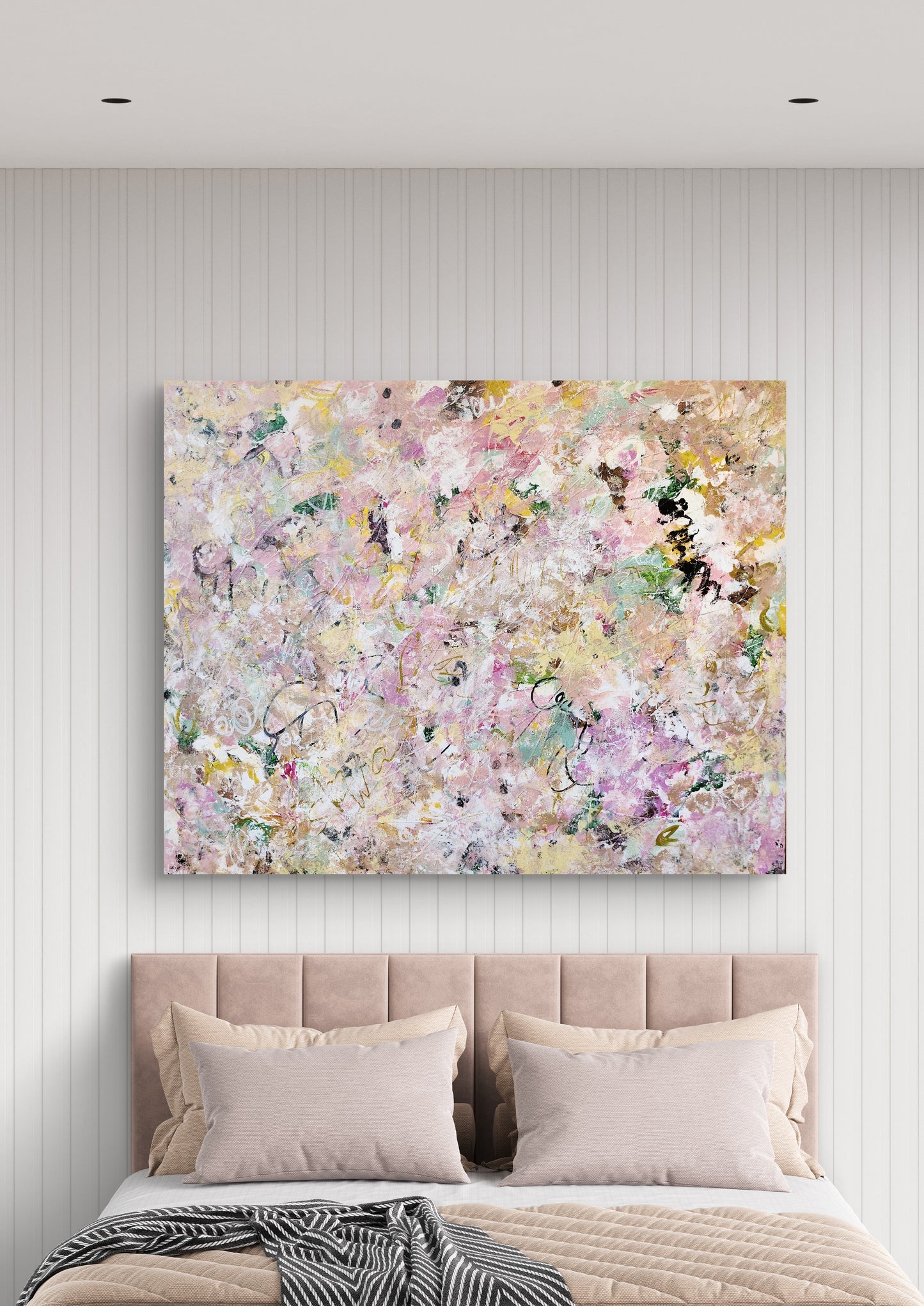 Abstract Painting by Artist Baiplue Punikom - RRP $600