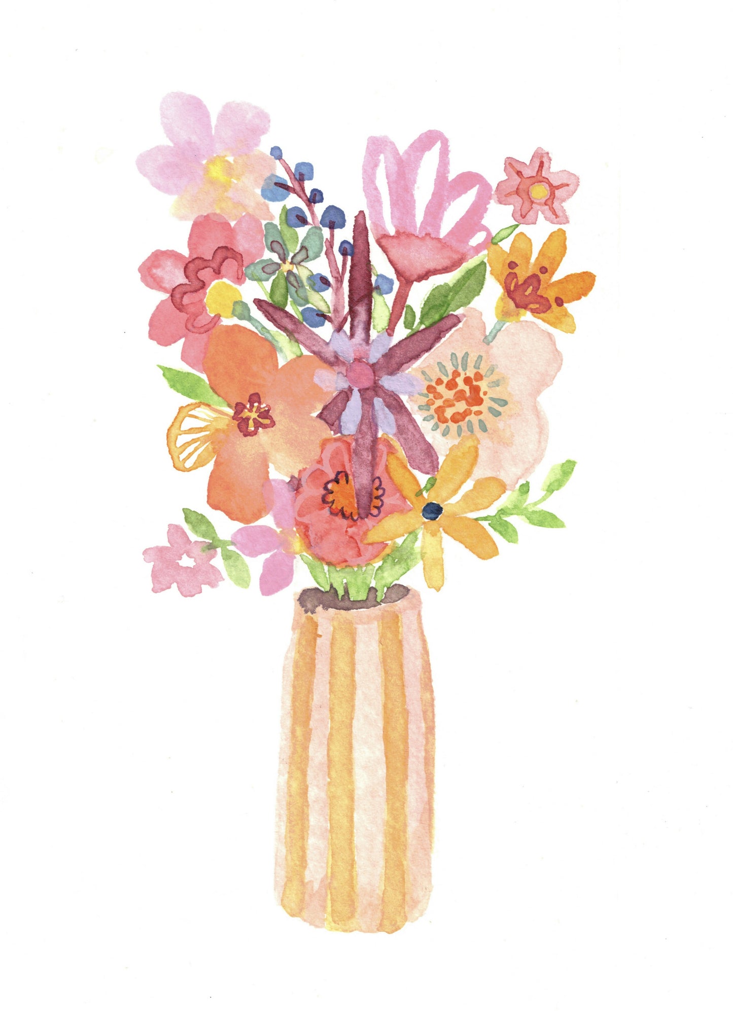 Striped Flower Vase