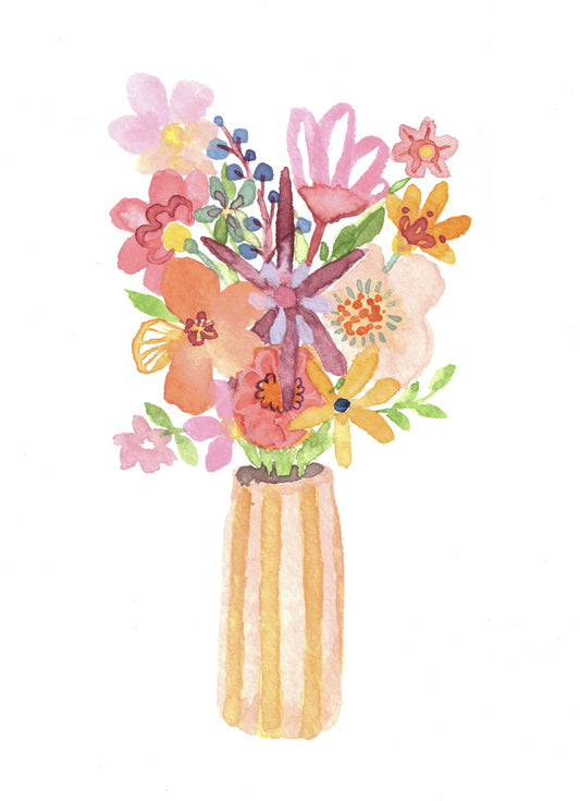 Striped Flower Vase