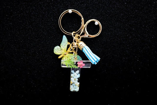 Pressed Flower Resin Keyring