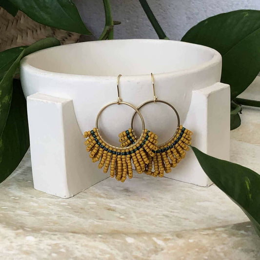 Bek + Eula Loop Hoop Fringe Earring Medium
