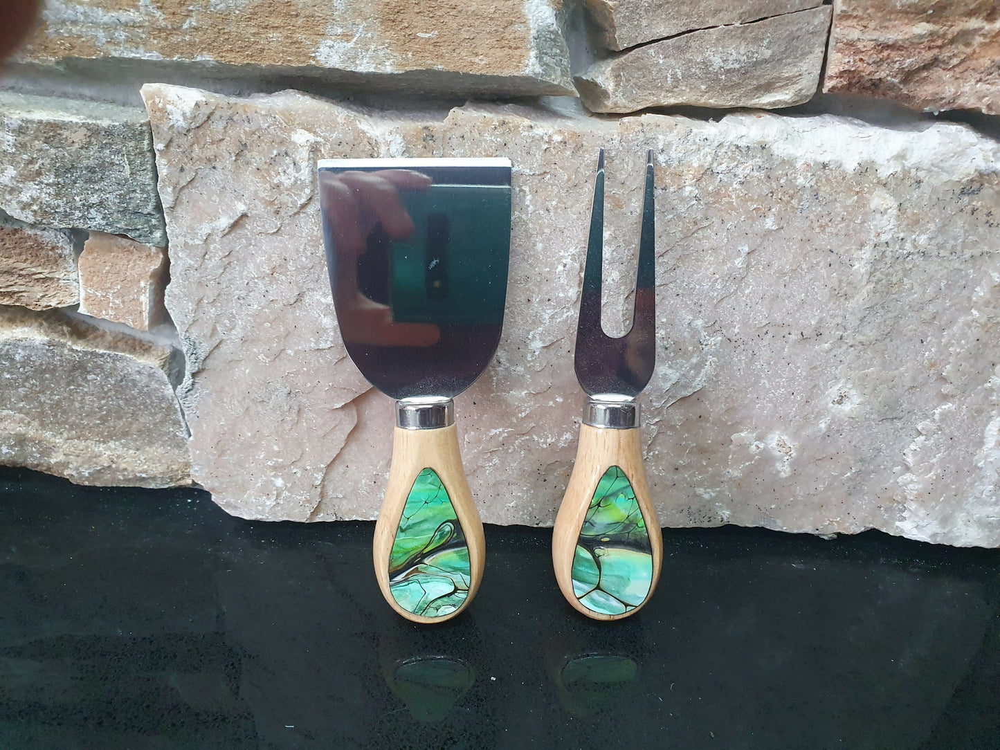 Christmas Tree Cheese Board and 2 Cheese Knife set