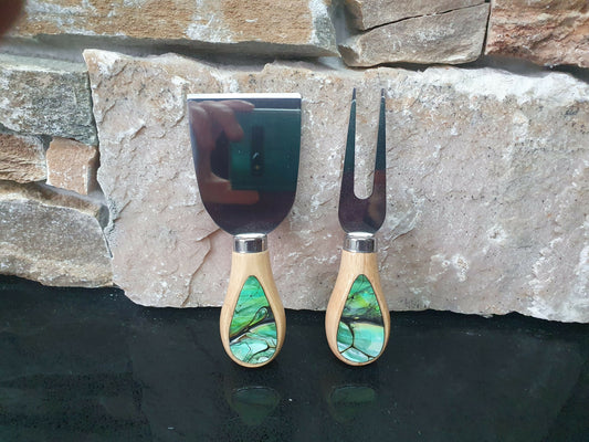 Christmas Tree Cheese Board and 2 Cheese Knife set