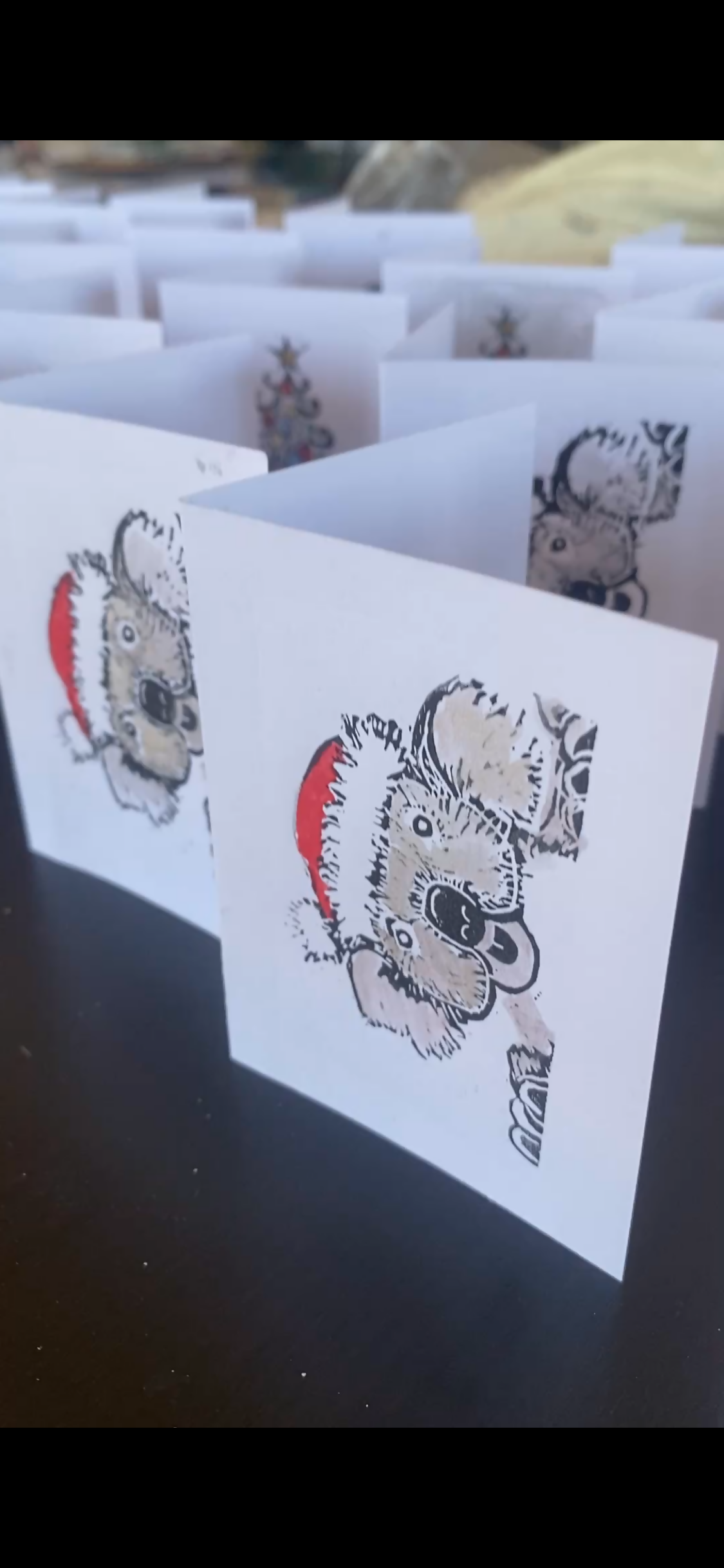 4 Assorted Christmas Gift cards & envelopes