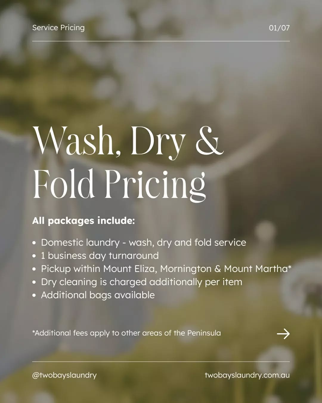Your Laundry Taken Care of For 3 Months