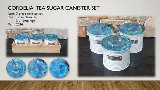 Set of 3 tea, coffee, sugar canister set