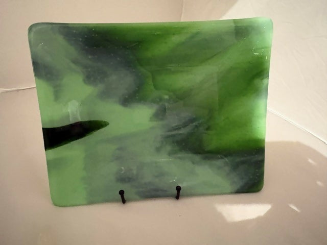 Emerald Tides – Contemporary Fused Glass Art