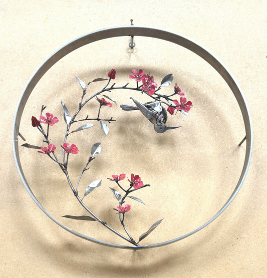 Cherry Blossom with Eastern Spinebill