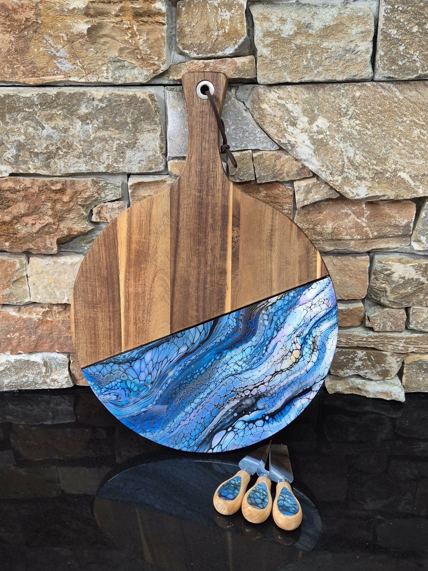 Midnight Blue Paddle Cheese Board