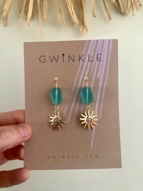Sway Sea Glass Beaded Dangles