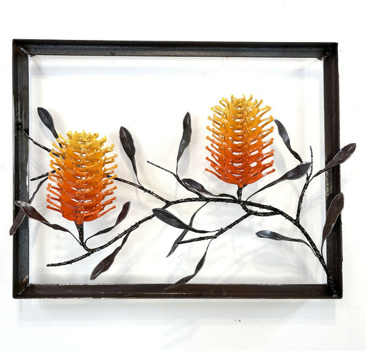 Coastal Banksias in Orange/Yellow (Square)
