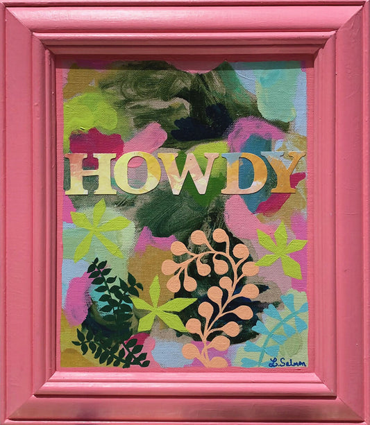Howdy original artwork by Louise Salmon