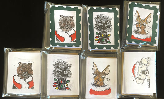 4 Assorted Christmas Gift cards & envelopes