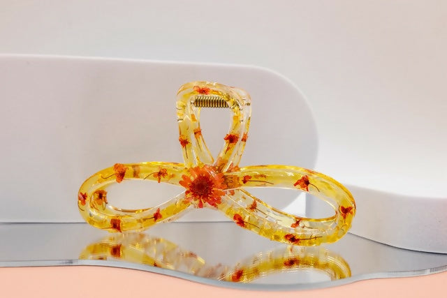 Pressed Flower Hair Claw