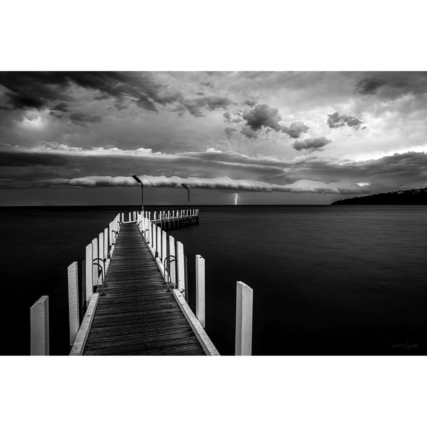 Safety Beach Storm in Monochrome