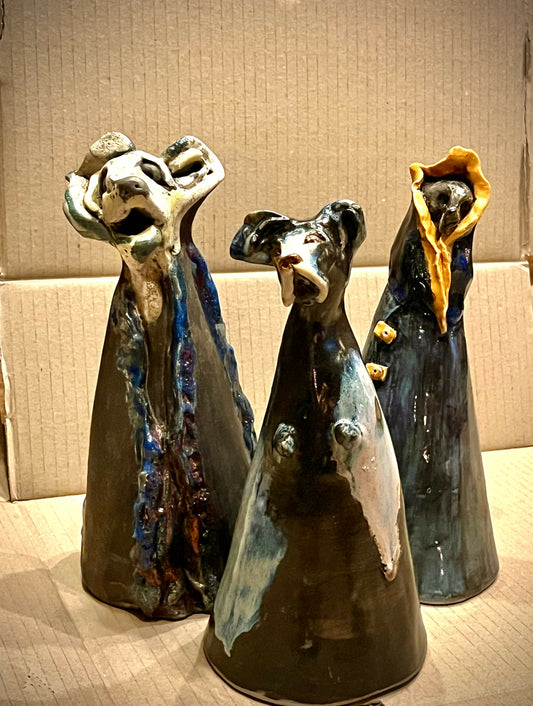 Smokey Mouse (RAKU cone animal) 07