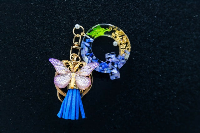 Pressed Flower Resin Keyring