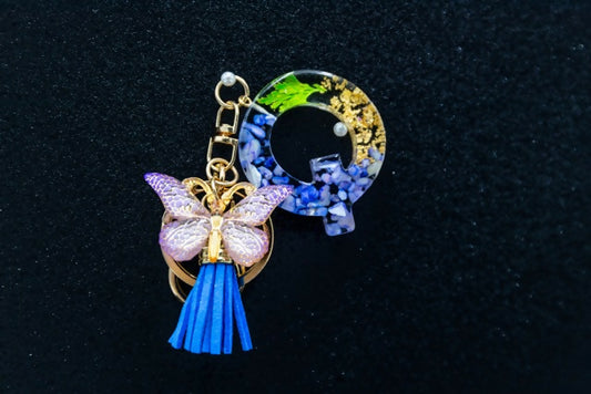 Pressed Flower Resin Keyring