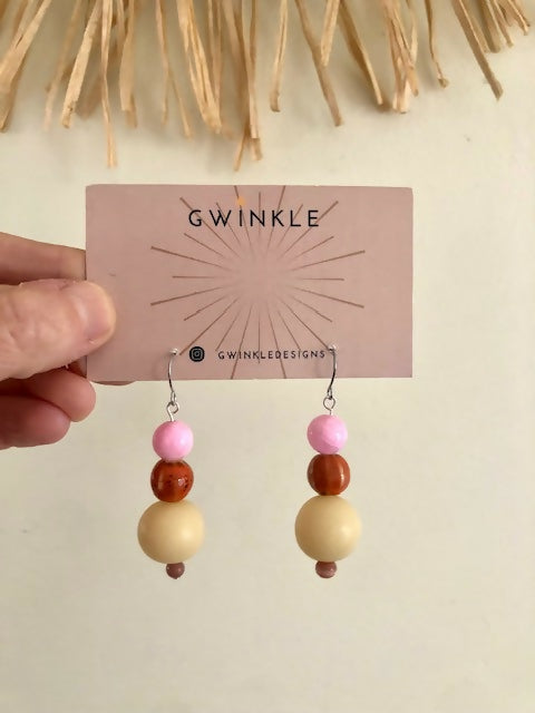 Chunky Bead Bobbin Dangles