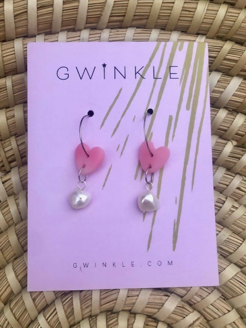 Heart/Flower Pearl Drops