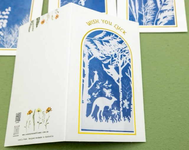 Handmade Cyanotype Greeting Card