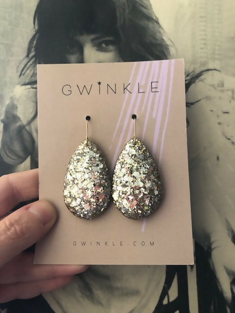 Gold Shimmering Tear Drop