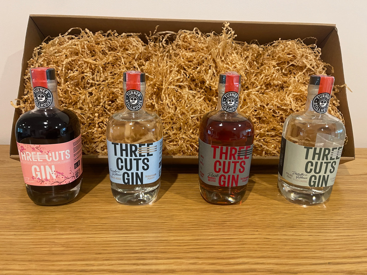 Luxurious Four-Bottle Gin Collection from Three Cuts - RRP $220