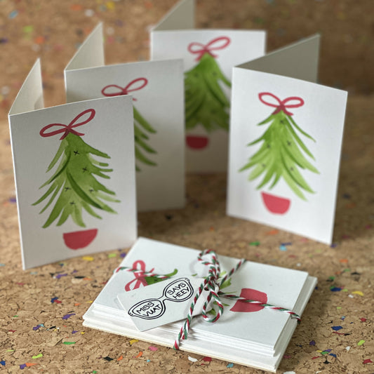 Miss Vuat Says Heey Mini Christmas Cards 4 Pack