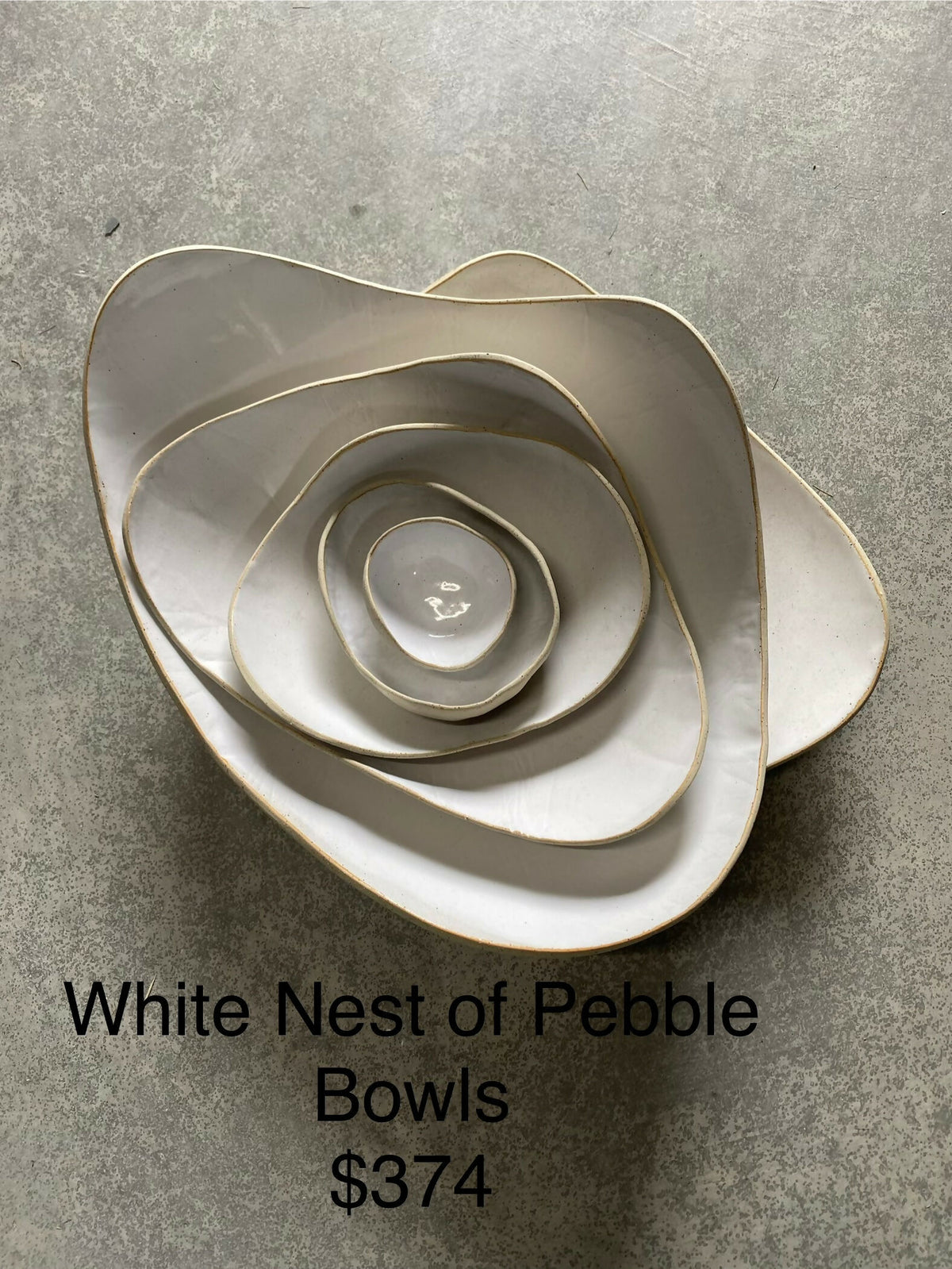 White Nest of Pebble Bowls