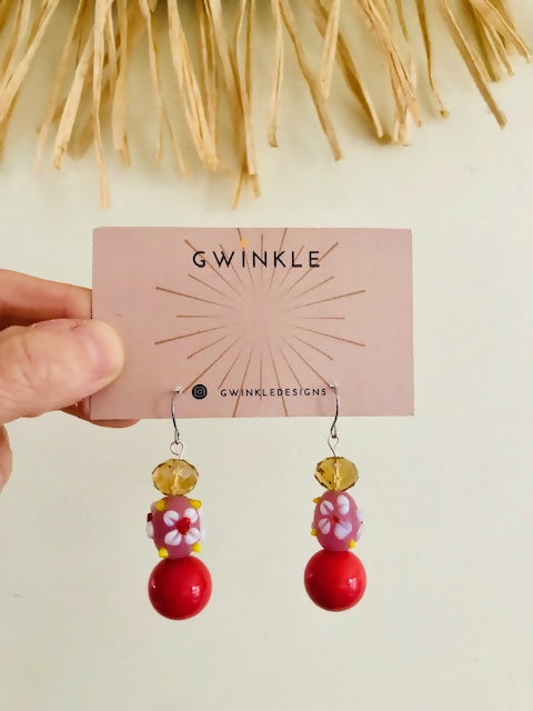 Chunky Bead Bobbin Dangles