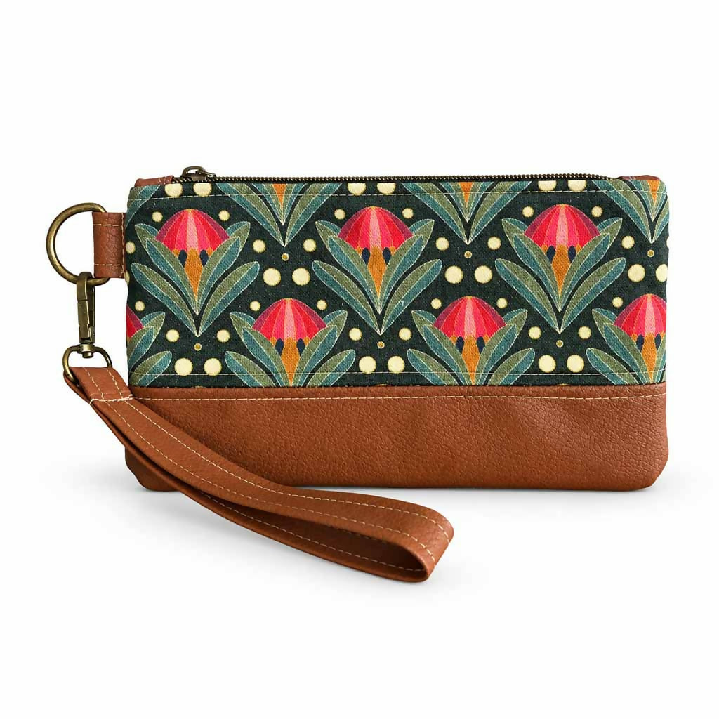 Bek + Eula Two Toned Wristlet Pouch