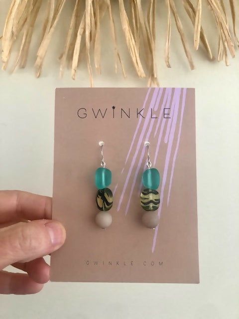 Sway Sea Glass Beaded Dangles