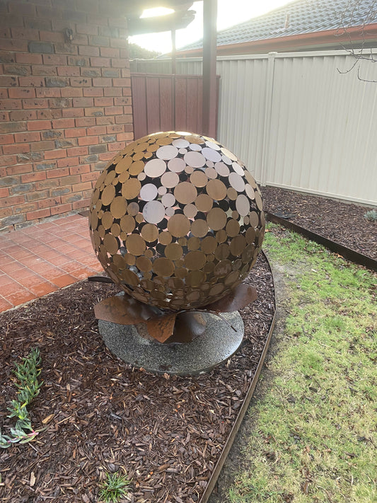 Corten Disc Sphere