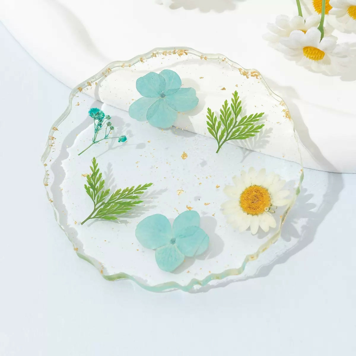 Pressed Flower Resin Coaster