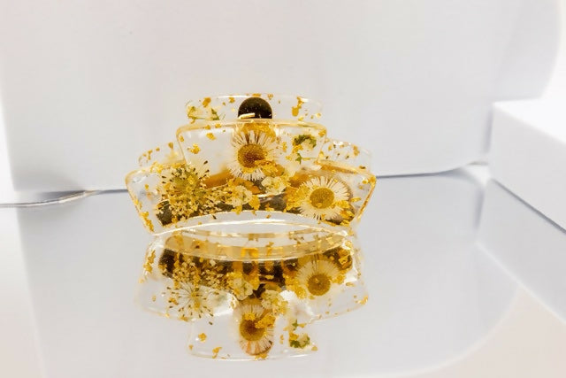 Pressed Flower Hair Claw