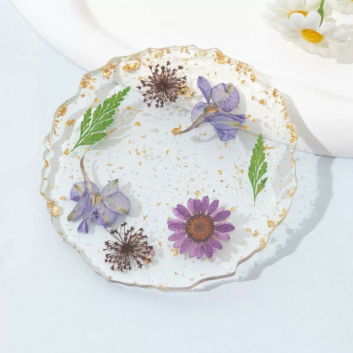 Pressed Flower Resin Coaster