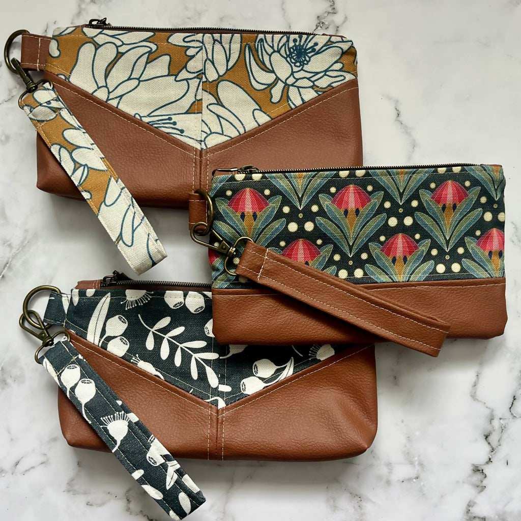 Bek + Eula Two Toned Wristlet Pouch
