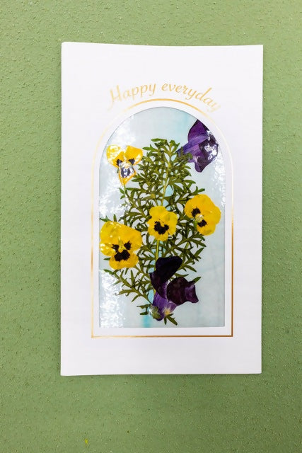 Pressed Flower Greeting Card