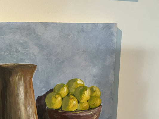 Fruit bowl of limes and Jug