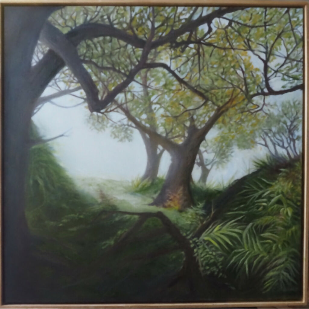 Misty path to Bushranger's Bay