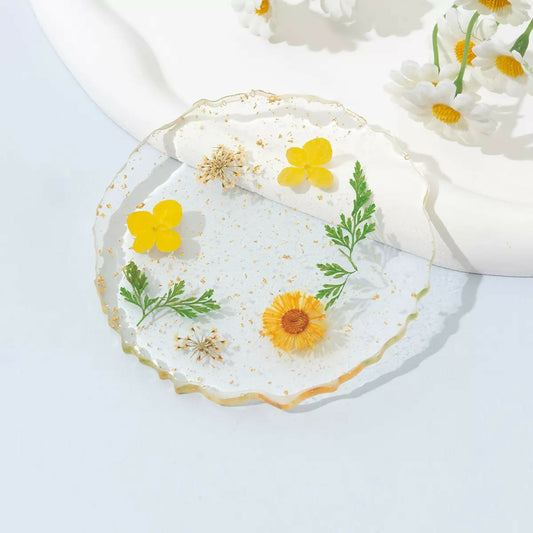 Pressed Flower Resin Coaster