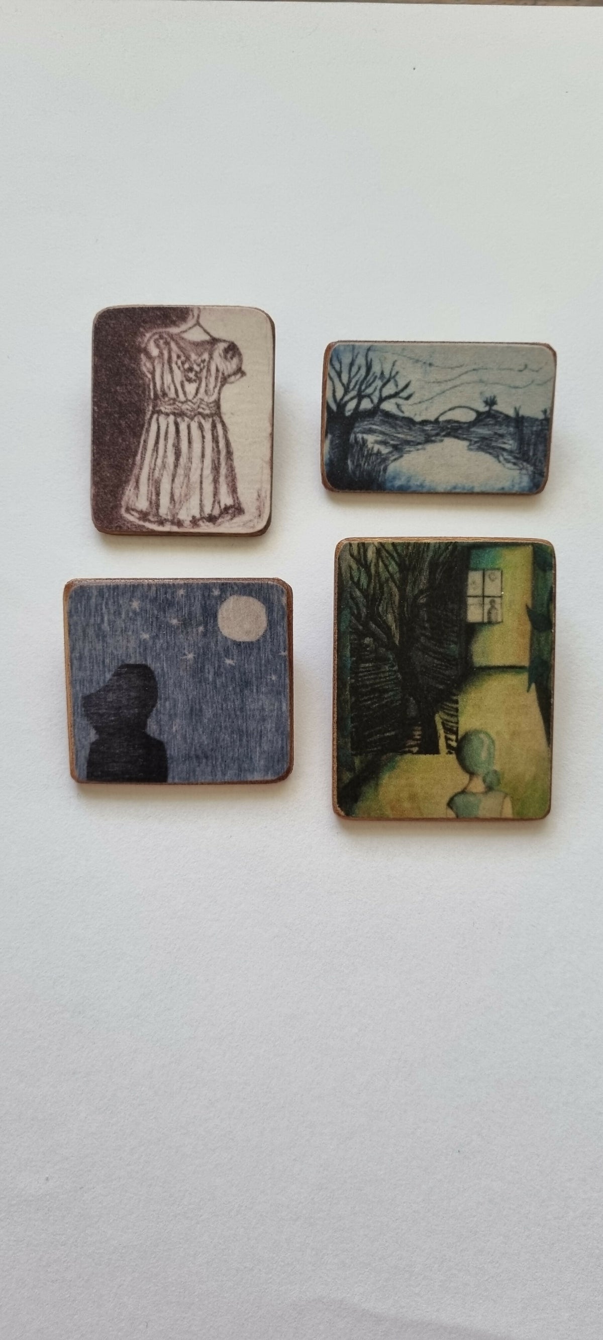 Timber brooches $14 each